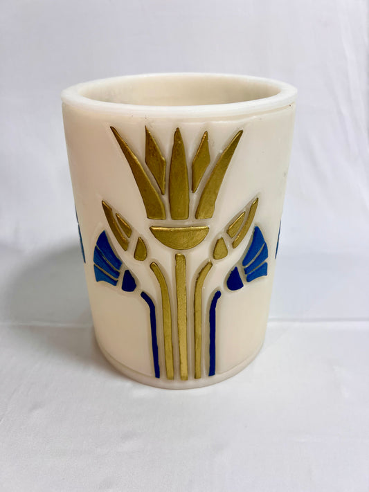 Cylinder with Lotus Flower